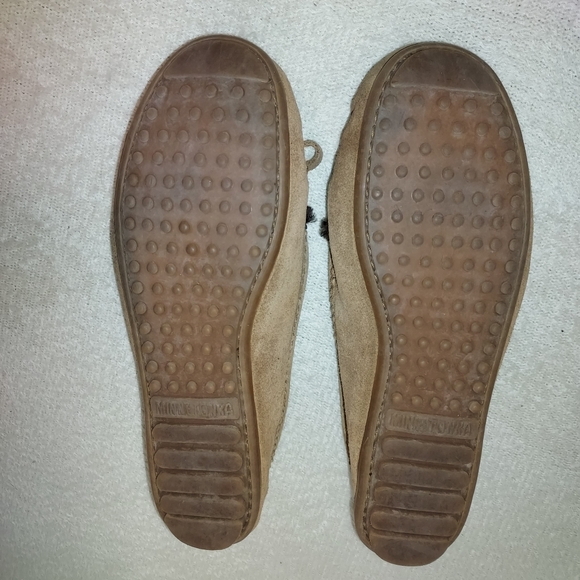 Minnetonka Light Brown moccasin slip-on shoe sz 10 - Picture 7 of 8